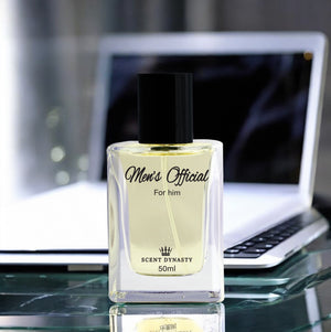 Men’s Official premium men’s perfume by Scent Dynasty in elegant bottle.
