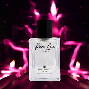 Pure Love for Men luxury men’s perfume by Scent Dynasty in elegant bottle.