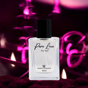 Pure Love for Men luxury men’s perfume by Scent Dynasty in elegant bottle.