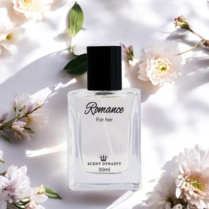 Romance elegant women’s perfume by Scent Dynasty in stylish bottle.