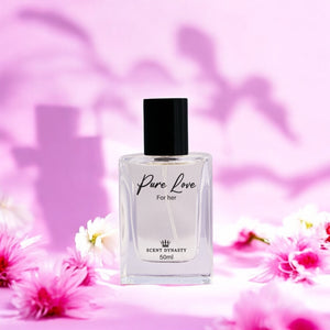Pure Love for Women luxury women’s perfume by Scent Dynasty in elegant bottle.